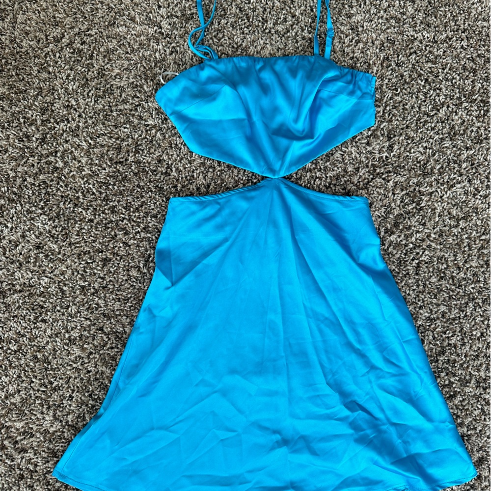 Princess Polly blue satin dress